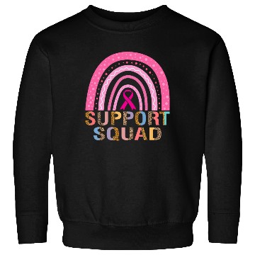 Discover Support Squad Leopard Pink Warrior Breast Cancer Sweatshirts