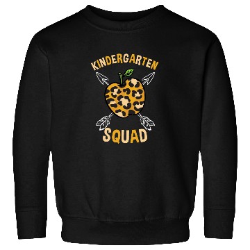 Discover Kindergarten Back To School Squad Leopard Print Sweatshirts