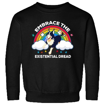 Discover Embrace The Existential Dread Dog Rainbow Sweatshirts