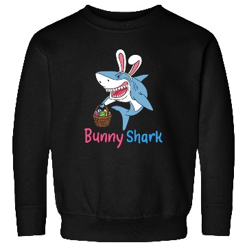 Discover Bunny Shark Easter Sunday Egg Hunting Holiday Gift Sweatshirts