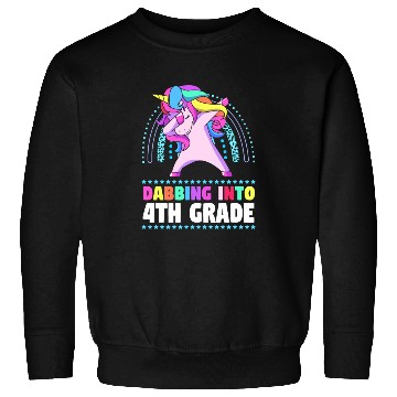 Discover Back To School Dabbing Unicorn Rainbow 4th Grade Sweatshirts