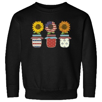 Discover Sunflower American Flowers Women Patriotic Mom Sweatshirts
