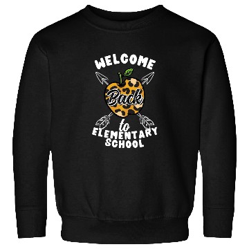 Discover Welcome Back To Elementary School Leopard Print Sweatshirts