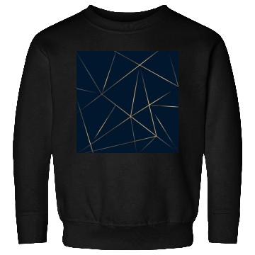 Discover Luxury Gold Navy Blue Geometric Polygon Sweatshirts