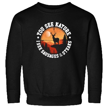 Discover Buck Deer Hunting Hunter Bbq Sweatshirts