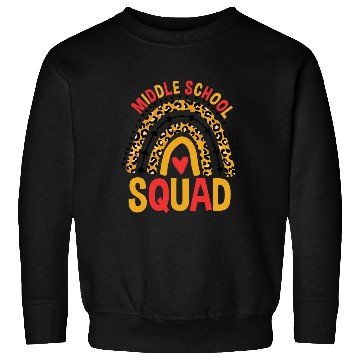 Discover Back To School Leopard Middle School Squad Sweatshirts