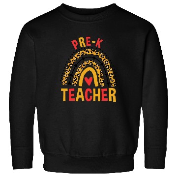 Discover Back To School Leopard Pre-K Teacher Rainbow Sweatshirts