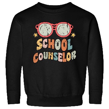 Discover School Counselor Groovy Retro Sweatshirts