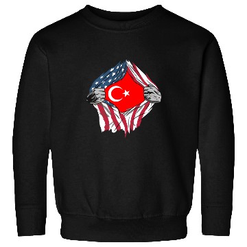 Discover USA Turkey friendship flags design Sweatshirts