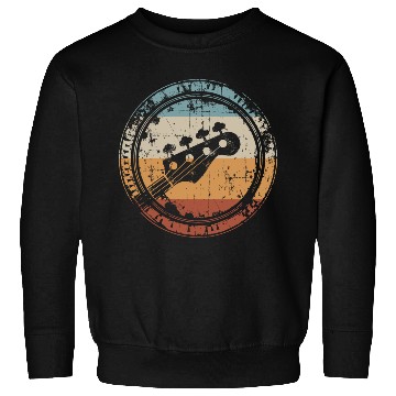 Discover Bass Guitar Vintage Headstock for Bassist Sweatshirts
