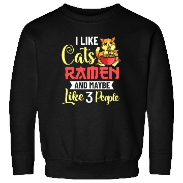 Discover Ramen Cat Bowl Chicken Noodle Soup Japanese Sweatshirts