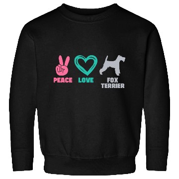 Discover Wire Fox Terrier Mom Peace Love Sweatshirts