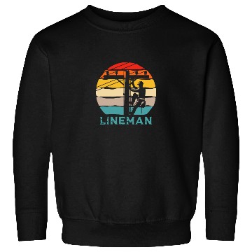Discover Lineman Retro Vintage Sweatshirts