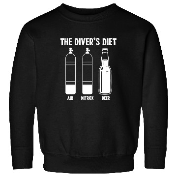 Discover Scuba Diving The Divers Diet Snorkeling Diver Sweatshirts