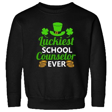 Discover Luckiest School Counselor Ever St. Patrick's Day Sweatshirts