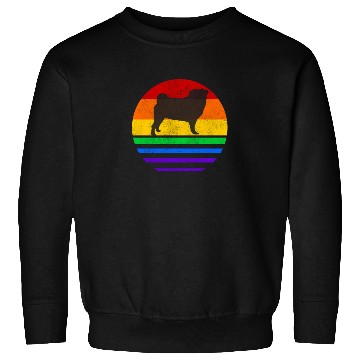 Discover LGBT Pug Rainbow Flag Sweatshirts