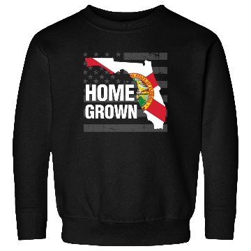 Discover Florida Homegrown American Flag Sweatshirts