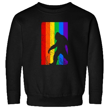 Discover LGBT Bigfoot Rainbow Flag Sweatshirts