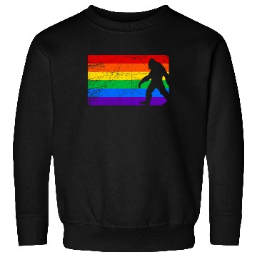 Discover LGBT Bigfoot Rainbow Flag Sweatshirts