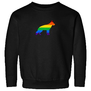 Discover LGBT German Shepherd Rainbow Flag Sweatshirts