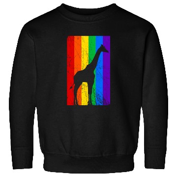 Discover LGBT Giraffe Rainbow Flag Sweatshirts