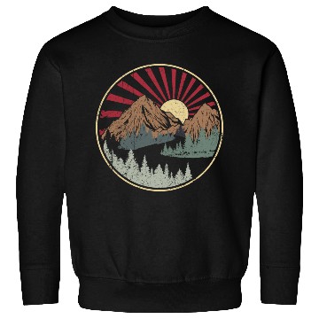 Discover Mountains sun vintage Sweatshirts