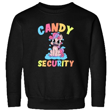 Discover Candy Security Funny Easy Unicorn Halloween Costum Sweatshirts