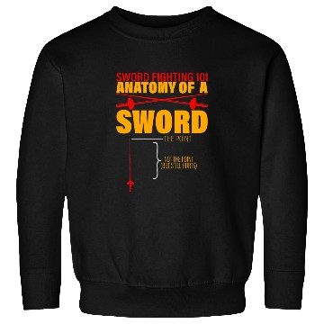 Discover Sword Fighting 101 Anatomy Of A Sword 3 Sweatshirts