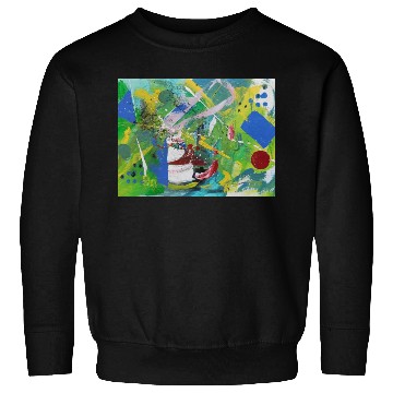 Discover DSCN2939 abstract art, green, red, blue art Sweatshirts