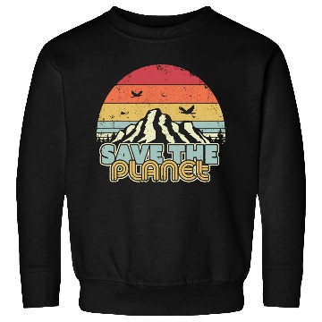 Discover Save The Planet Retro Climate Change Sweatshirts