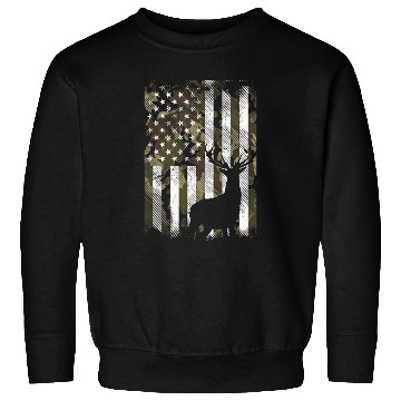 Discover Camo American Flag Deer Hunter Hunting Sweatshirts