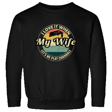 Discover Cornhole Bean Bag Toss Lawn Game Husband Wife Sweatshirts