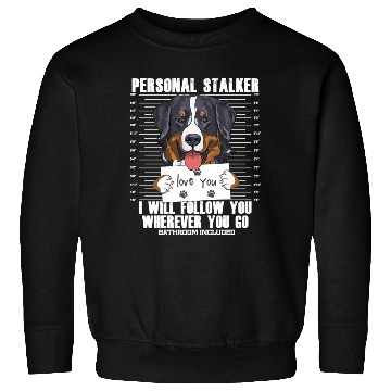 Discover Bernese Mountain Dog Stalker Cartoon Sweatshirts