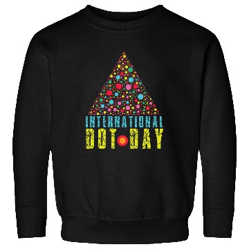 Discover Colorful Triangle Pattern International Dot Day Sweatshirts