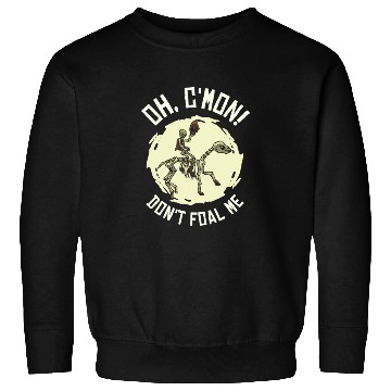 Discover Halloween Cowboy Skeleton Foal Horse Riding Sweatshirts