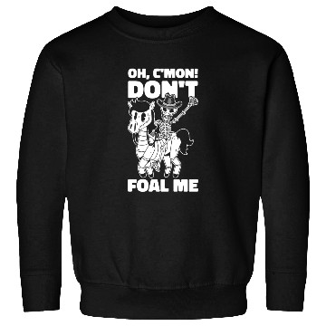 Discover Halloween Cowboy Skeleton Foal Horse Riding Sweatshirts