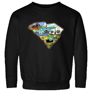 Discover Vintage Charleston Columbia South Carolina Map Sweatshirts