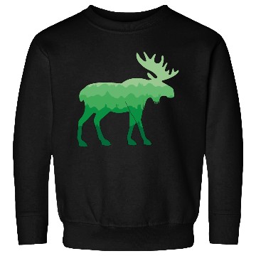Discover Moose and Mountain Biker (Green) Sweatshirts