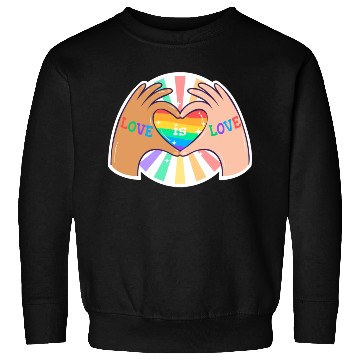 Discover Love is Love Pride Queer LGBTQ Sticker Sweatshirts