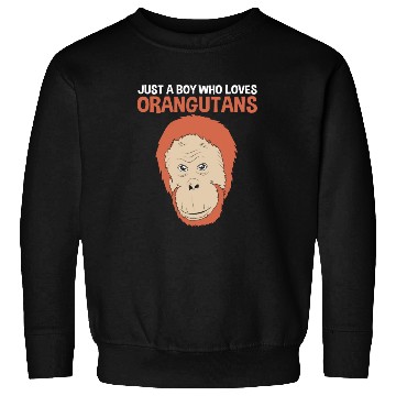 Discover Just A Boy Who Loves Orangutans Monkey Lover Sweatshirts