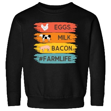 Discover FARMLIFE EGGS MILK BACON 2 Sweatshirts