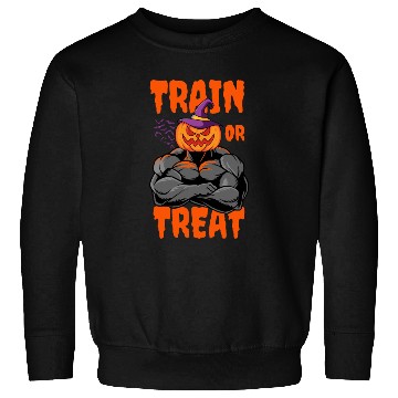 Discover Train Or Treat Muscular Jack O Lanterns Sweatshirts