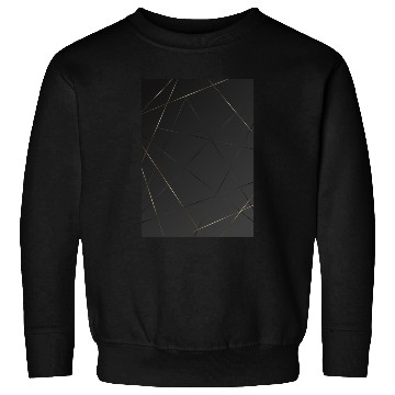 Discover Luxury Black Gold Geometric Polygon Sweatshirts