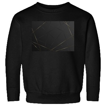 Discover Luxury Black Gold Geometric Polygon Sweatshirts