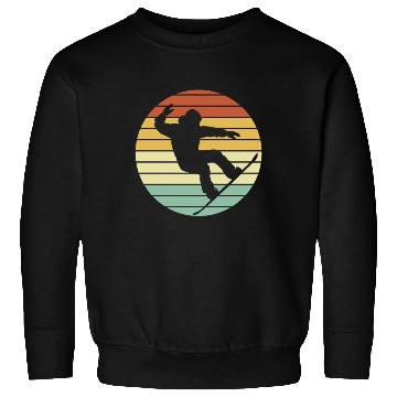 Discover Winter Sport Snowboarder Retro Snowboarding Sweatshirts