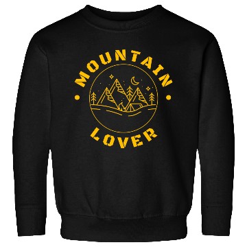 Discover Mountain Lover Yellow Sweatshirts