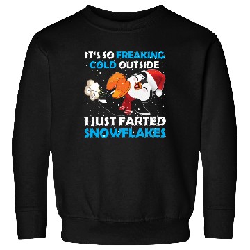 Discover I Just Farted Snowflakes Funny Penguin Christmas Sweatshirts
