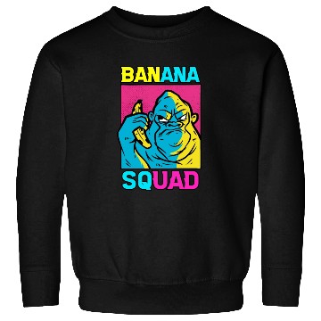 Discover Cool Banana Squad Fruit Lover Kids Monkey Gorilla Sweatshirts