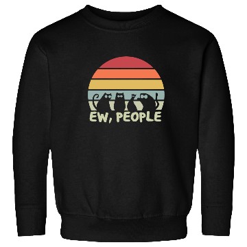 Discover Ew People Retro Cat Funny Sweatshirts