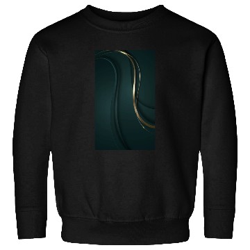 Discover Luxury Elegant Metallic Green Wave Sweatshirts